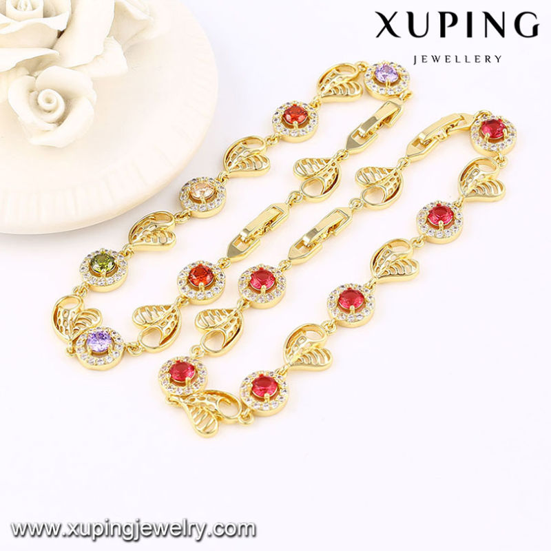 74261 -Fashion Colorful CZ Diamond Imitation Women Jewelry Bracelet in Environmental Copper