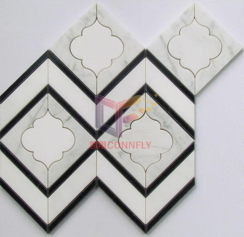 Wall and Floor Used Decoration Water Jet Marble Mosaic (CFW46)