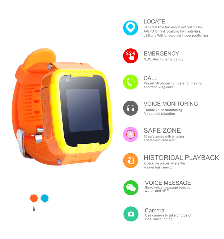 GPS Tracker Watch for Kids Tracking Protect Child Safety R13s