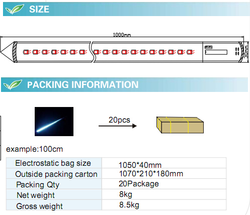 LED Meteor Lights with 100cm