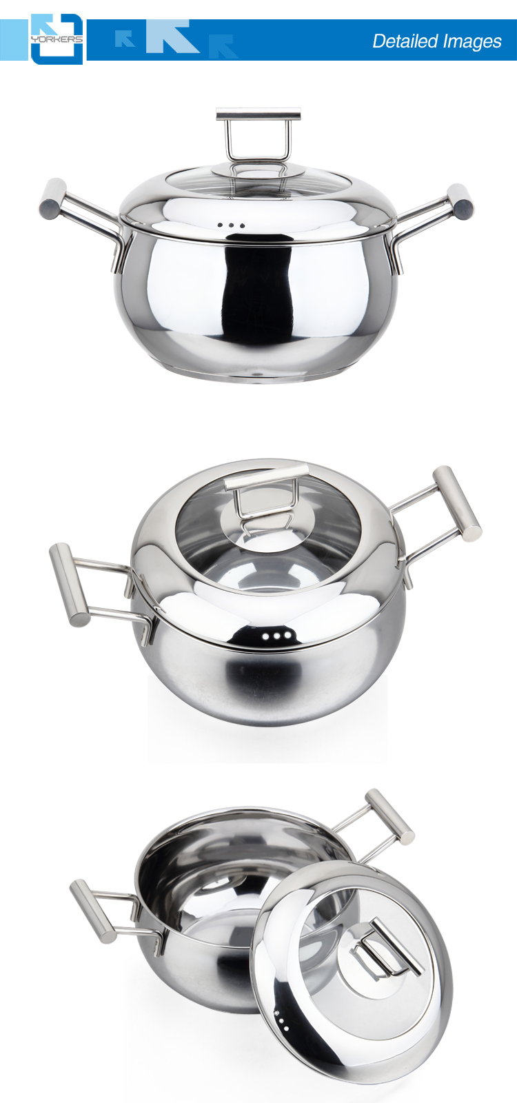 New Design Stock Pot Stainless Steel Ware Soup Pot