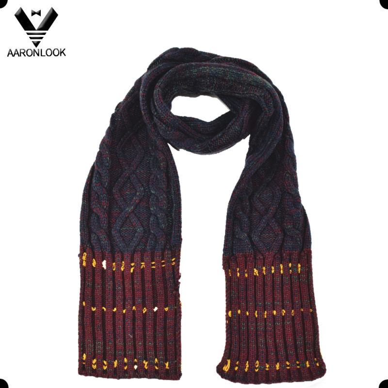 Fashion Acrylic Jacquard Cable Pattern Winter Children Scarf