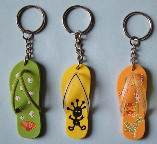 Animal Shape PVC Key Ring, Plastic Keychain (GZHY-KA-071)