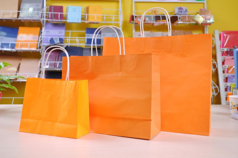Shopping Kraft Paper Bag for Full Color Printing