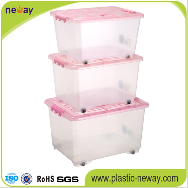 Large Transparent Plastic Storage Container with Lid