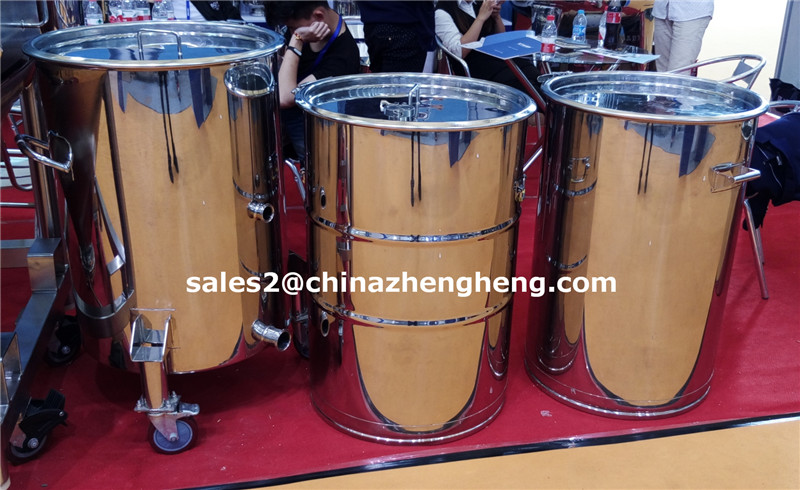 Mirror Polished Stainless Steel Drum with Lid and Triclamp