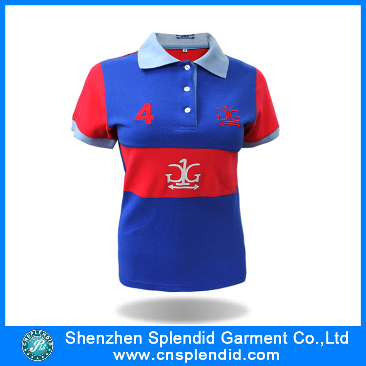 Custom 100%Cotton Polo Shirt Fashion Women Clothing