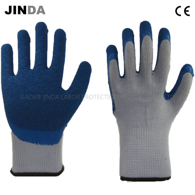 Latex Coated Crinkle Finish Industrial Labor Protective Safety Gloves (LS507)