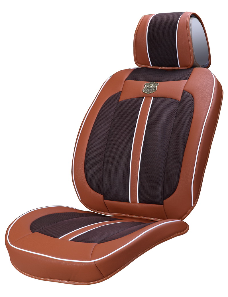 Car Seat Cover 3D Viscose Fabric Ice Silk Velor Brown