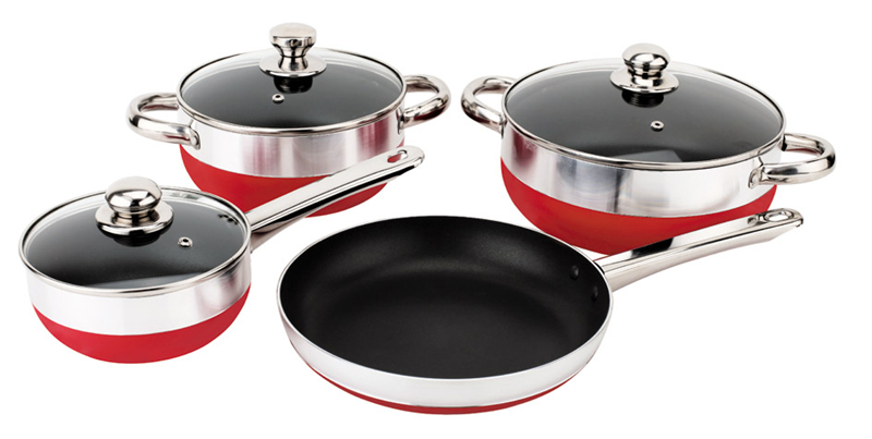 Kitchenware 7 PCS Aluminum Non-Stick Coating Cookware Set