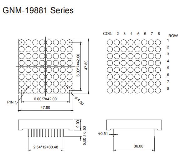 1.9 Inch, 4.8mm DOT (GNM-19881Cx-Dx)