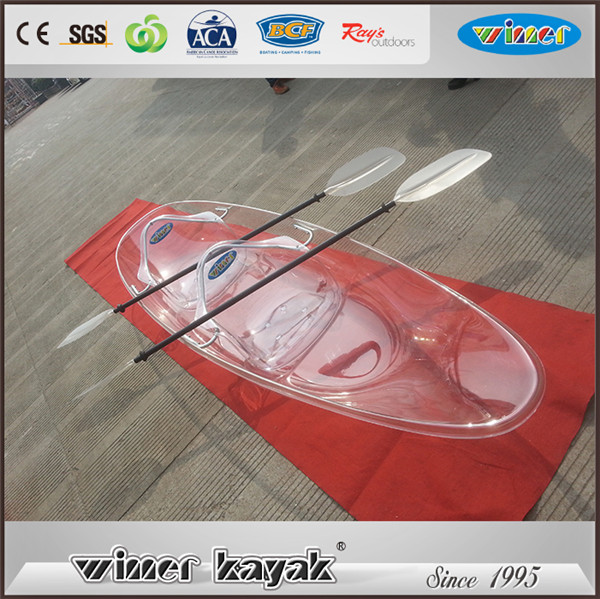 Professional Manufacture Sit on Top Clear Trip Transparent Kayak