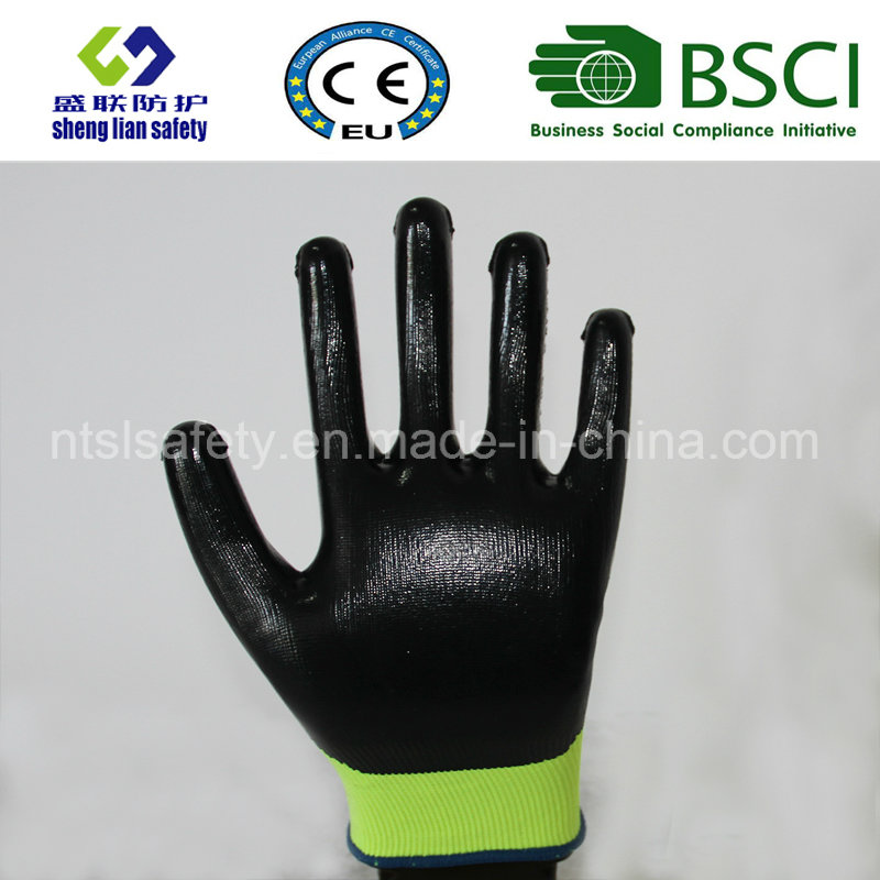 13G Polyester Shell with Nitrile Coated Work Gloves (SL-N110)