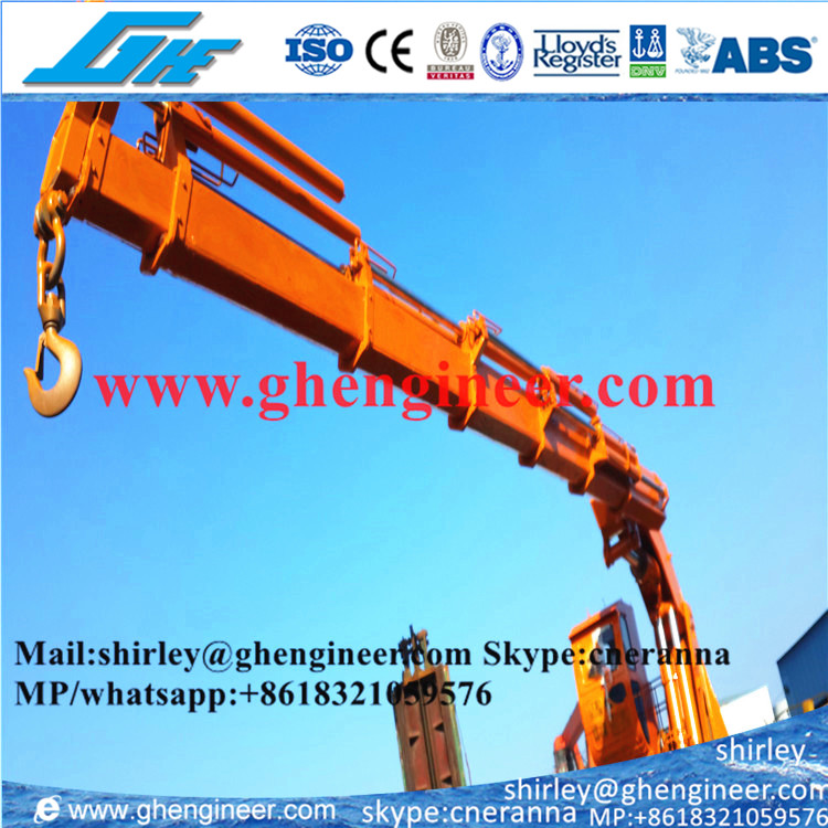 5t@10m Hydraulic Telescopic Knuckle Boom Marine Crane