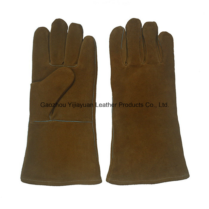 Golden-Brown Heavy Duty Welding Gloves with Ce En12477