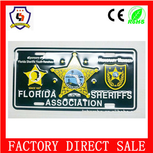 Custom Logo Printed Aluminum Metal License Plate Frame