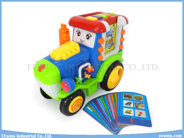 Toys Truck Insert Card Learning Machine Educational Toys with Study, Test, Music, Repeat Function