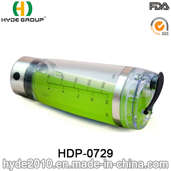 Portable 600ml Hot Sale Plastic Vortex Bottle, BPA Free Plastic Electric Protein Shaker Bottle (HDP-0729)