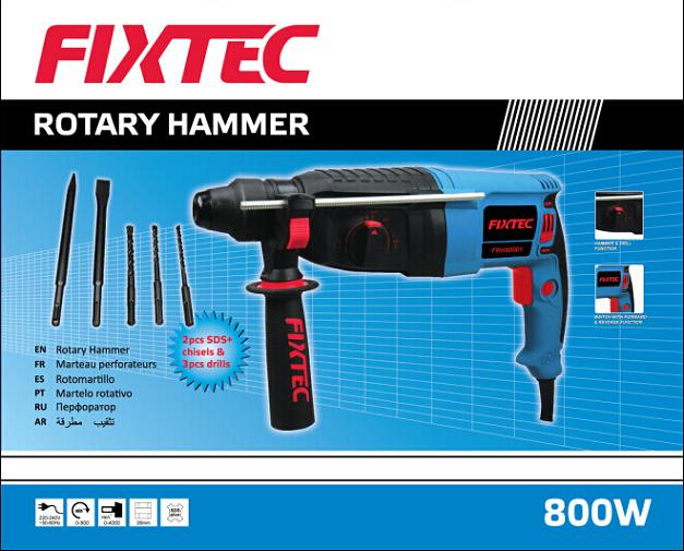 Fixtec 800W Electric Rotary Hammer Drill