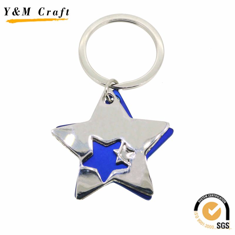 Personalized Round Metal Key Ring with Epoxy Sticker (Y02450)