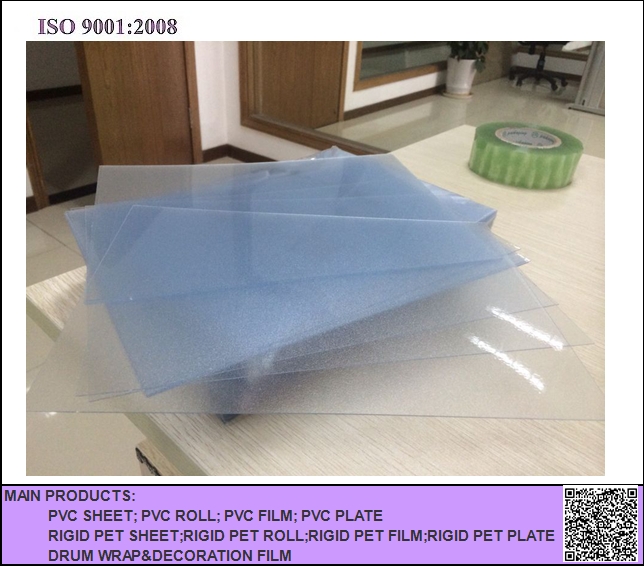 Clear Matt PVC Sheet, Transparent Embossed PVC Rigid Sheet for Silk-Screen Printing