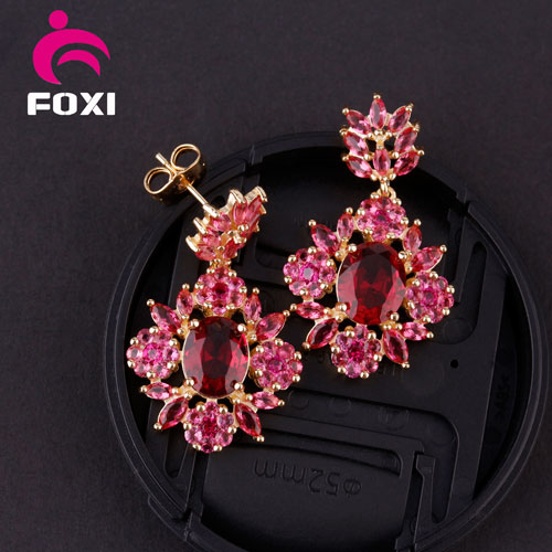 Wholesale Environmental Gold Plated CZ Fashion Jewelry Sets