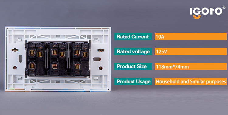 American Standard 118*74mm 3 Gang Switch