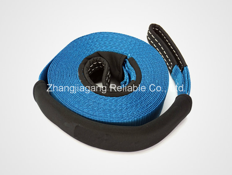 75mm 8000kg Durable Polyester 4WD Vehicle Safe Recovery Towing Strap