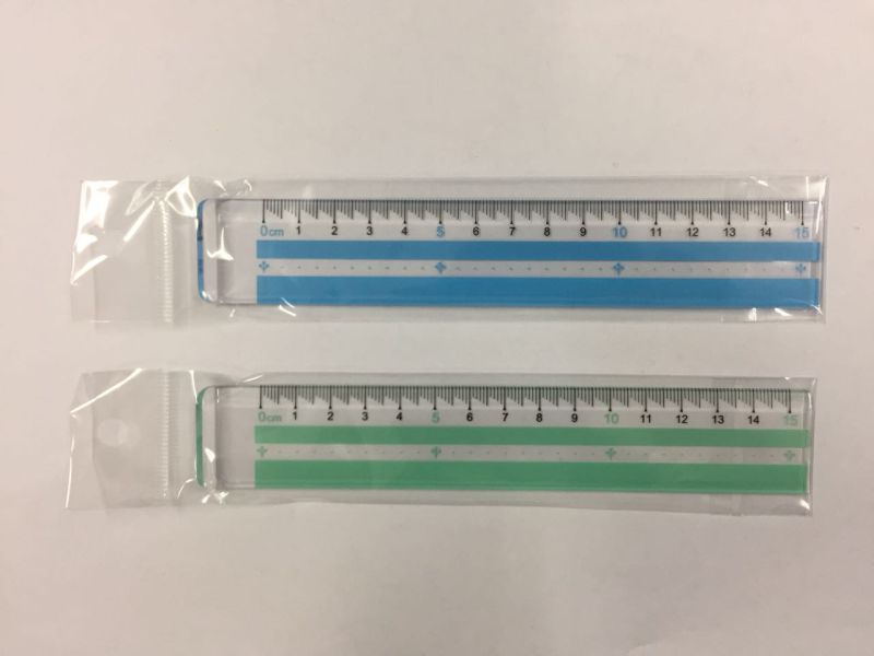 Plastic Ruler with Warped Side for School Supplies