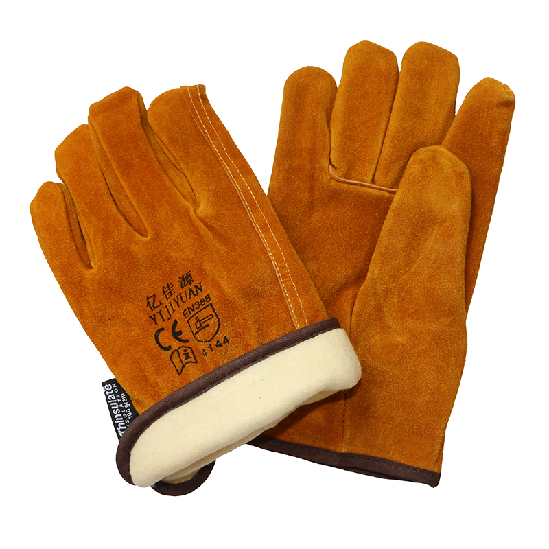 Thinsulate Full Lining Winter Warm Cow Leather Drivers Driving Gloves