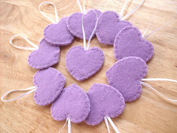 2015 Hot Selling Lavender Heart Ornaments