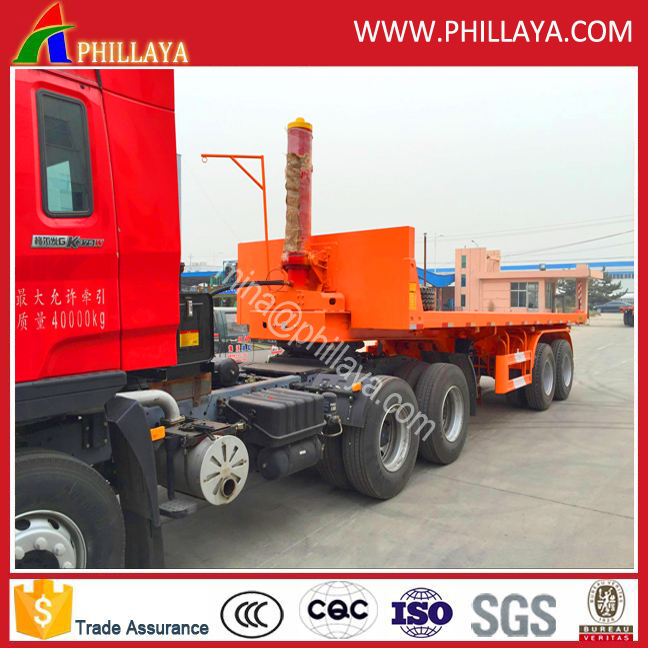 20 FT 25-35tons Hydraulic Skeleton Dumping Container Tipper Trailer