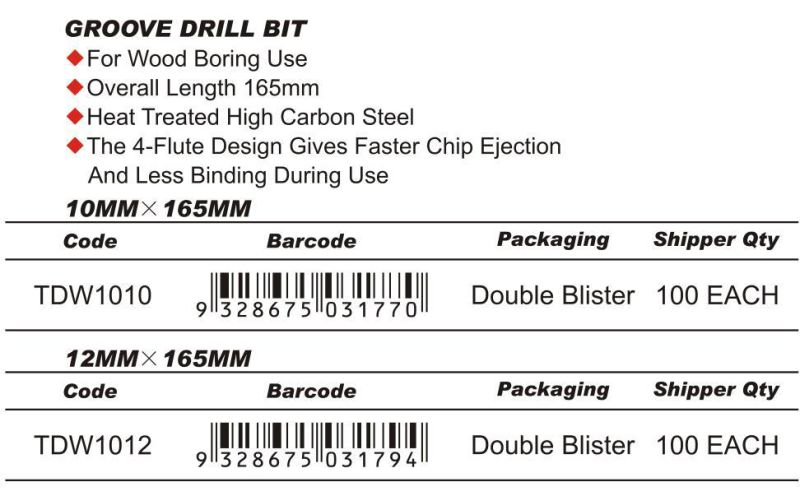 4 Flute Wood Boring Bit Drill Tool High Quality OEM