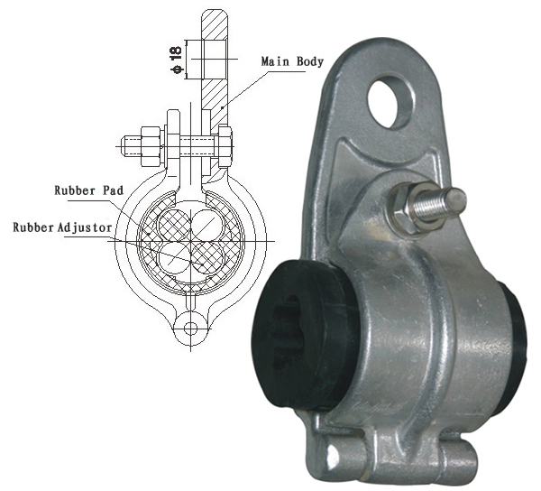 Cjs Type Four Core Insulation Suspension Clamp