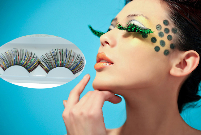 Colorful Creative Makeup Eyelash Stage Cosplay False Eyelashes