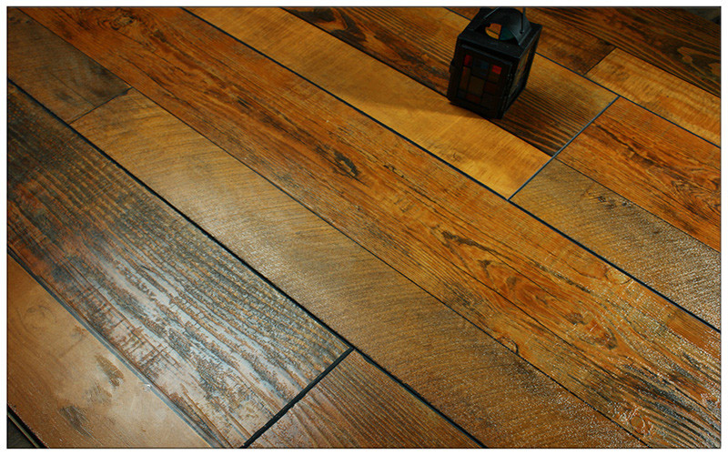 12.3mm Vinyl Hand Scraped Maple Wood Laminate Flooring