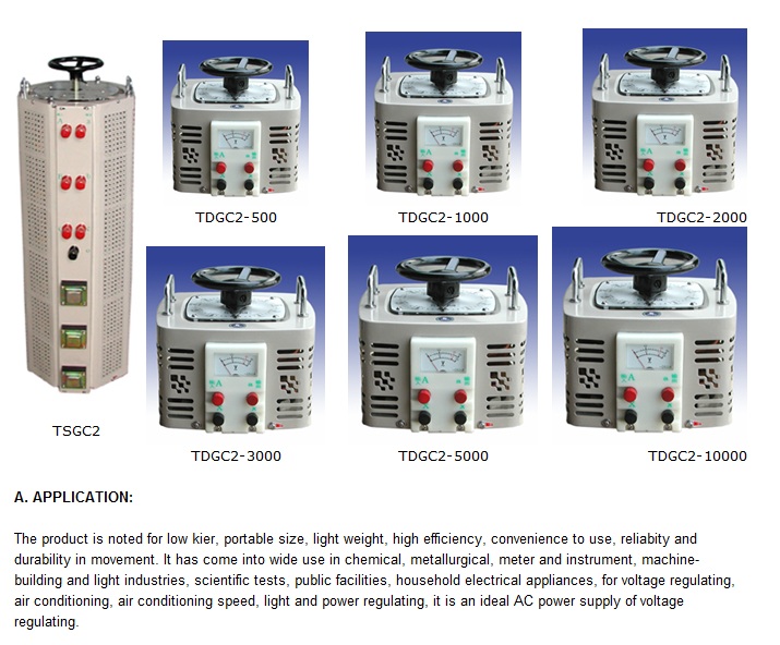 Tdgc2/Tsgc2series Manual Voltage Regulator