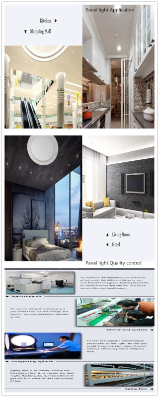 15W White LED Panel Light for Hotels with CE (Square)