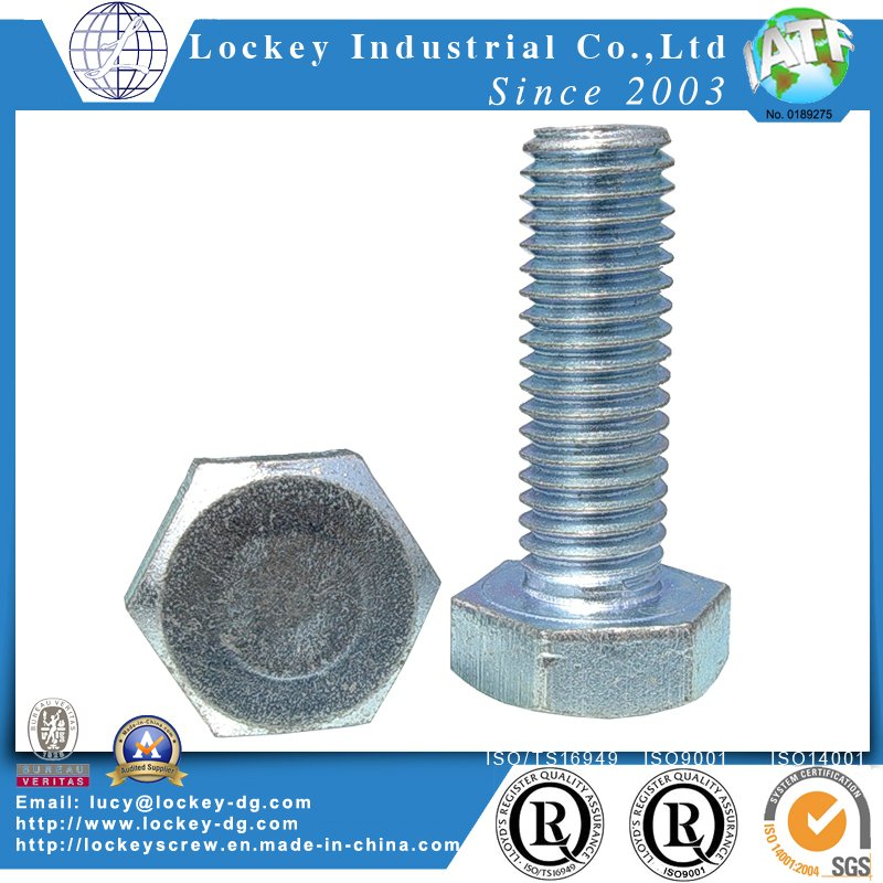 High Strength Steel Grade 5 Hex Head Screw Plain Asme B18.2.1