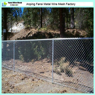 Hot DIP Galvanized Chain Link Fence with Barbed Wire