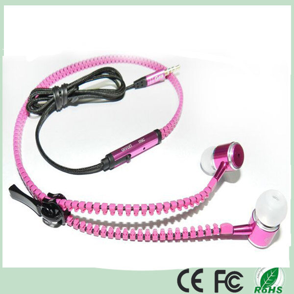 10% off Metal Stereo Zipper Earphone for iPhone Mobile Phone (K-916)