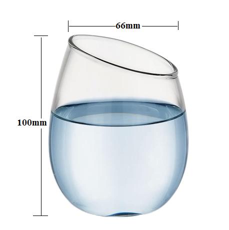 Simple Size Hand Blown Wine Glass Mug