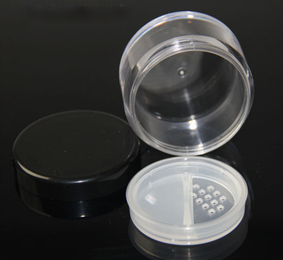 10g Plastic Cosmetic Loose Powder Jar with Rotating Sifer (PPC-LPJ-003)