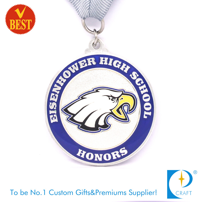 Supply Customized High Quality Zinc Alloy Imitation Enamel Honor Medal for High School