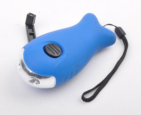 Fish Shaped LED Crank Dynamo Flashlight