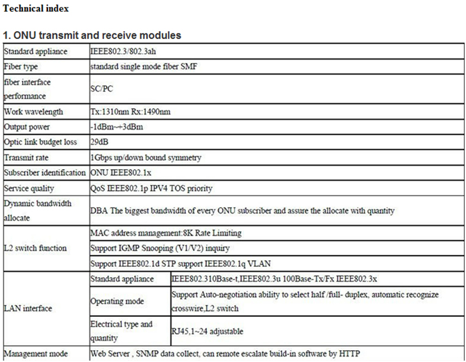 Gepon Optical Network Unite ONU Ut-804