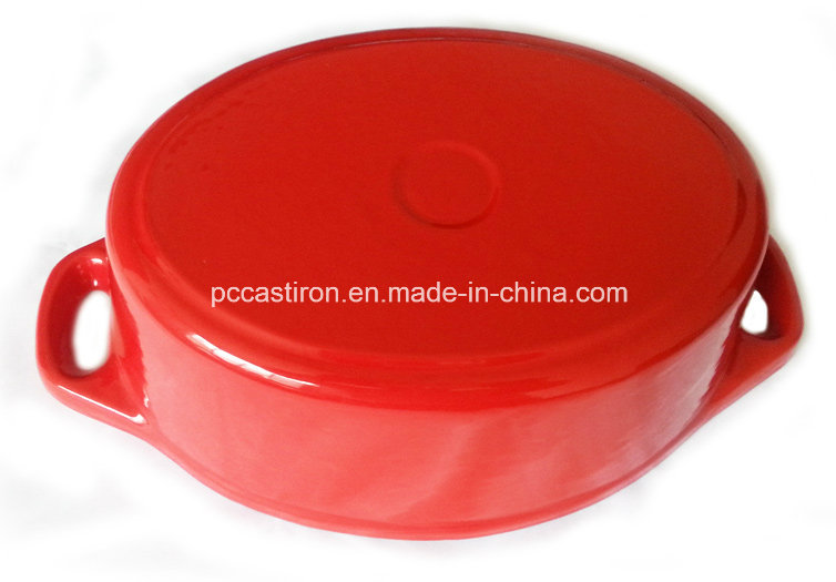 LFGB FDA SGS Ce Qualified Enamel Cast Iron Casserole Size 25X18X9cm