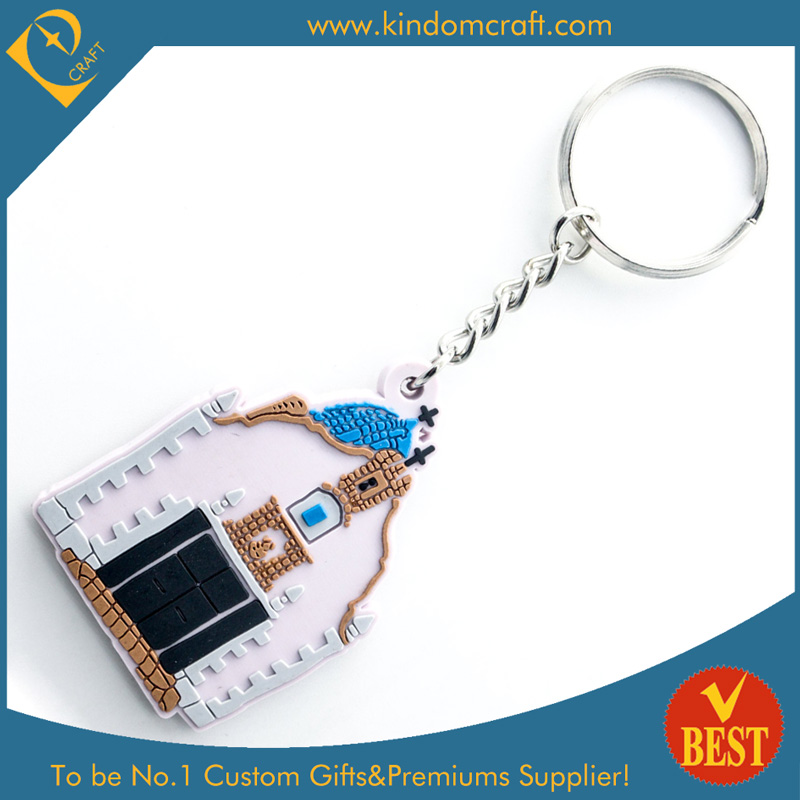 China High Quality Wholesale Customized Shape PVC Key Chain or Ring as Publicity Souvenir