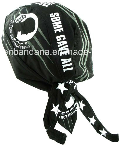 OEM Produce Customized Logo Printed Promotional Cotton Skull Cap Bicycle Adjustable Bike Headband