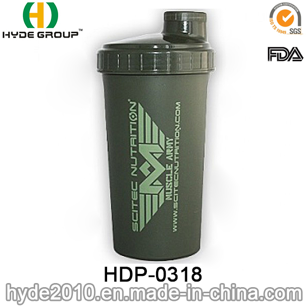 700ml Customized Protein Shaker Bottle, Plastic Powder Shaker Water Bottle (HDP-0318)